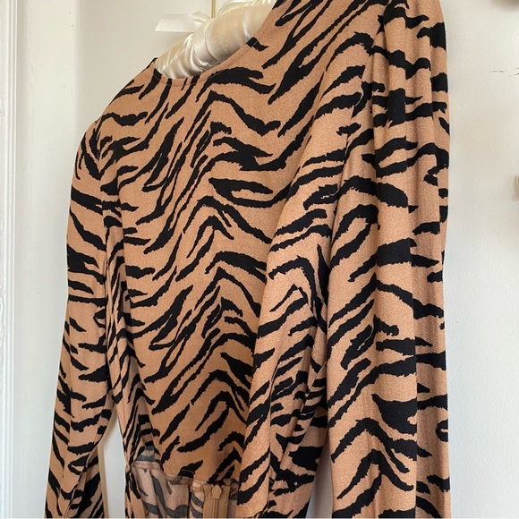REFORMATION TAN MAURITA ANIMAL PRINT MIDI DRESS - Picture 8 of 14